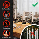DRomance Flameless Window Candles with Remote Timer, 4 Pack White LED Flickering, Dripping Wax Effect, Suction Cups Included by GreenHaven Gardens