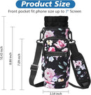 32 40 oz Water Bottle Carrier with Strap, Neoprene Water Bottle Sleeve Bag with 2 Pockets Insulated Flask Sling Holder for Walking Hiking Gym by TinyTreasures Baby Boutique