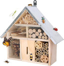 antiai Wooden Mason Insect Bee Butterfly House,Insect Hotel,an Outdoor Hanging Bamboo Habitat for Ladybugs Live,Bee Box,Butterfly Habitat for Garden,12.4 x 12 x 3.9 Inch by GreenHaven Gardens
