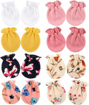 BQUBO Newborn Infant Toddler Mittens No Scratch Cotton Elastic Wrist Gloves Hypoallergenic for 0-6 Months Baby Boys Girls by TinyTreasures Baby Boutique