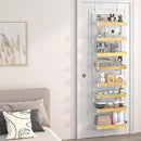 bukfen Over the Door Pantry Organizer 8-Tier Adjustable Basket Kitchen Pantry Door Organization and Storage, 2 in 1 Wall Mount or Hanging Heavy-Duty Metal Hanging Kitchen Spice Rack by CozyNest Decor