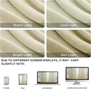 Joydeco Linen Curtains 96 inches Long 2 Panels Set,Light Filtering Curtains for Living Room Bedroom, Window Long Drapes with Rod Pockets Back Tab (W52 x L96 Inch, Natural) by CozyNest Decor