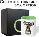 Personalized Coffee Mug, Custom Photo Caricature Gift, Funny Customized Coffee Gift for Men & Women, Custom Mugs with Pictures, Light Green 11oz Customized Ceramic Tea Cup by TinyTreasures Baby Boutique