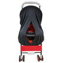 Sun Shade for Strollers, UV Sun and Sleep Shade Universal Fit for Baby Strollers, Blackout Stroller Cover, Breathable and Stops 99% of The Sun's Rays (UPF50+) Black by TinyTreasures Baby Boutique