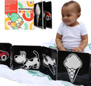Happy Start Award-Winning High Contrast Board Book - Newborn Black & White Baby Cards, Easy to Clean, Hospital Approved, Stands on Its Own, Tummy Time Toy, Ages 0+ (Russian) by TinyTreasures Baby Boutique