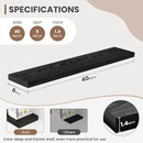 40 Inch Floating Shelves, 8 Inch Deep Floating Shelves for Wall, Hanging Shelf with Invisible Brackets, Deep Shelves for Bathroom, Bedroom, Living Room, Black, Set of 2 by CozyNest Decor