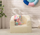 ALIMORDEN Kids Ultra-Soft Snuggle Foam Filled Chair, Toddler Cuddly Sherpa Reading Couch for Boys and Girls, Cream by CozyNest Decor