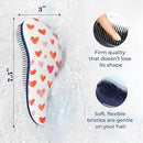 Crave Naturals Glide Thru Detangling Hair Brush for Adults and Kids - Detangler Hairbrush for Curly or Straight, Wet or Dry Hair - Gentle on Tangles Comb - Purple and Pink Hearts (Pack of 2) by TinyTreasures Baby Boutique
