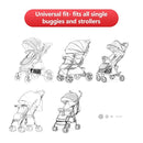 Sun Shade for Strollers, UV Sun and Sleep Shade Universal Fit for Baby Strollers, Blackout Stroller Cover, Breathable and Stops 99% of The Sun's Rays (UPF50+) Black by TinyTreasures Baby Boutique