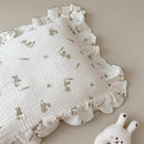 BuLuTu Muslin Toddler Pillowcase for Toddler Bed, Soft Breathable Standard Size Pillow Cover 20"x26", Animal Gray Bunny Toddler Pillow Case for Girls Boys Kids 1 2 3 4 5 6 Year Old, Envelope Closure by TinyTreasures Baby Boutique
