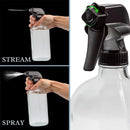 Cornucopia 32oz Glass Spray Bottles (2-Pack, Clear); Quart Bottles w/ 3-Setting Adjustable Trigger Sprayers; Includes Chalk Labels by GreenHaven Gardens