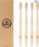 Sea Turtle Plant-Based Bristles, Bamboo Toothbrushes, Soft Natural Toothbrush for Adults (4 Pack) by TinyTreasures Baby Boutique