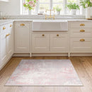 Washable Area Rugs 2'x3' Non-Slip Modern Abstract Soft for Living Room Entryway Bedroom Nursery, Print Pattern, Grey Pink by TinyTreasures Baby Boutique