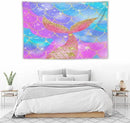 HZOHNAGO Mermaid Scales Tapestry Colorful Shiny Scales Mermaid Tail Pattern Printed Wall Tapestry Wall Hanging for Bedroom Living Room Dorm 60" W x 40" H by CozyNest Decor