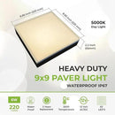 LUMENGY Paver Light 9×9 Inch (8.85 x 8.85 inches), 2700K Warm White Glare-Free Illumination for Driveways, Pathways, Pool Deck & Patios,12V AC/DC, Waterproof & Drive-Over Rated by CozyNest Decor