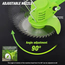 ALSO GO 21V Electric Weed Wacker, Weed Trimmer, Battery Powered Grass Trimmer with 2pcs Batteries, 3 in 1 Cordless Weed Eater with Wheels, Stringless Lightweight Grass Cutter for Lawn Garden Yard by GreenHaven Gardens