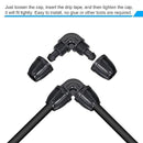 MECCANIXITY Drip Irrigation Elbow Barbed Fitting 8mm/11mm Tubing for Garden Drip Tape Tubing Sprinkler System Black Pack of 15 by GreenHaven Gardens