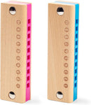 Koogel 2PCS Kids Harmonica, 10 Hole Wooden Beginner Mouth Organ Toy Musical Instruments for Kids Adults Birthday Gifts by TinyTreasures Baby Boutique