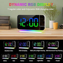 Projection Alarm Clock for Bedroom Ceiling,RGB Digital Clocks with 10 Colors RGB Night Light,Loud Alarm Clock for Heavy Sleepers,USB C Charger Port,Snooze,12/24H,Auto Dimming by TinyTreasures Baby Boutique