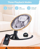 LAREX Baby Swing to Toddler Electric Infant Swing Portable for Newborn Boy Girl, 5 Sway Speeds with Remote Control, 12 Preset Melodies and Bluetooth, 0-6 Months Max 20 Lbs (Light Wood Grain) by TinyTreasures Baby Boutique