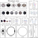 630pcs Beads for Bracelets Making Kit, European Large Hole Beads for Pens, 8mm Round Glass Beads with Charms Spacer Beads for DIY Bracelet Necklace Earring Jewelry Making (Black) by TinyTreasures Baby Boutique