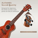 Raimy Kids Guitar Ukulele - 21in Ukulele Guitar Toys for Kids Ages 3 4 5 6 7+ Year Old Boys Girls Simulated Sound Quality Music Instruments Learning Education (Mahogany) by TinyTreasures Baby Boutique