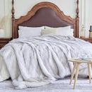 Fluffy Faux Fur Throw Blanket – Super Soft Warm Thick Plush Blanket for Bed, Couch & Office, Cozy Fuzzy Throw with Flannel Backing,50"x60", White by CozyNest Decor