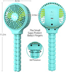 HomeLifairy Portable Stroller Fan, USB or Rechargeable Battery Operated with 3 Speeds and 360°Rotate, Cooling Clip On for Baby Crib Travel Car Seat Blue by TinyTreasures Baby Boutique