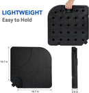 4 Pcs Heavy-Duty Cantilever Offset Patio Umbrella Stand Square Base Plate for Hanging Patio Umbrella