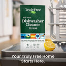 Natural Dishwasher Cleaner - Dish Washer Machine Descaler, Fights Grease & Limescale, Hard Water Stain Remover, Smell Eliminator for Clean Dishwashers - Lemon Fresh Scent, 4 oz (Pack of 1) by TinyTreasures Baby Boutique