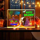 LED Acrylic Message Board, Light Up Acrylic Dry Erase Board 11.8x7.9” with Stand, LED Note Board with Colors for Kids, Glow Memo Message Writing Board with Light, Drawing Stencils Set Included by TinyTreasures Baby Boutique