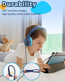 Tronsmart Kids Headphone for School Travel, Foldable Safe Volume 85/93dB, HD Stereo Sound Over-Ear Boys Girls Headphones for Kid, 3.5mm Kids Headphones with Cord for iPad, Kindle, Tablets,KH01(Blue) by TinyTreasures Baby Boutique