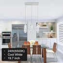 Buccleuch 3-Ring Crystal Chandelier, Dimmable LED Pendant Light Fixture Adjustable Stainless Steel Pendant Light, Silver Crystal Chandeliers for Dining Room, Bedroom, Living Room by CozyNest Decor