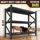 Heavy Duty Garage Shelving Unit - 8500 lbs Capacity, Industrial Metal Storage Rack, Adjustable Steel Rack for Garage, Warehouse, Basement, Pantry (67" W x 19.7" D x 63" H) by GreenHaven Gardens