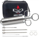 Meat Injector Syringe Kit for Smoker with 3 Flavor Food Injector Syringe Meat Needles, Injection Marinades Brine for Meat, Turkey; 2-oz, Including Paper and E-Book (PDF) User Manual by GreenHaven Gardens