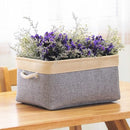 TheWarmHome Storage Basket - 15.7L×11.8W×8.3H 1 Pack Large Baskets for Organizing Shelves, Storage Bins for Clothes Book Shelf Home Fabric Storage Cubes (Gold and Grey) by TinyTreasures Baby Boutique