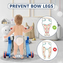 QDRAGON 5 in 1 Push Walkers for Baby Boys, Toddler Learning to Walk, Sit to Stand Walker, Early Learning Push Toy for Infant 12+ Months, Navy Blue by TinyTreasures Baby Boutique