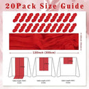 20 Pack Red 10FT Cheesecloth Table Runner Rustic Gauze Fabric Cheese Cloth Table Runner for Wedding Bridal Baby Shower Table Decor Boho Sheer Birthday Party Table Decorations 20 x 120 Inch Long by CozyNest Decor