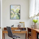 Small bridge stream house Jiangnan style landscape poster suitable for living room bedroom office natural oil painting poster by CozyNest Decor