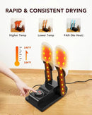 FORLIM [Upgraded Temperature Control] Boot Dryer for Work Boots - Shoe Dryer with 24-Hour Delay Timer, Portable Glove Dryer & Boot Warmer, Automatic Shut-Off Timer, Folding Design, Smart Panel, Black by CozyNest Decor