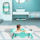 TPN Collapsible Baby Bathtub, Baby Bath Tub with Soft Cushion & Real-Time Thermometer, Baby Bathtub Infant to Toddler Tub (0-36 Months), Portable Newborn Travel Bath tub by TinyTreasures Baby Boutique