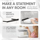 Homeforia White Floating Shelf 12 inch, High End Solid Real Wood Small 12inch Floating Shelves for Wall Mounted, White Wooden 12 in Floating Shelves, Heavy Duty Bracket, 12 X 6.5 X 1.75 inch, Set of 2 by CozyNest Decor