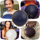 The Balmy Drum - 15 Note 14 Inch Steel Tongue Drum, Steel Drum Instrument, Drums For Children and Adults, Balmy Drum Set for Kids with Music Book, Handpan, Mallet and Carry Bag (Blue) by TinyTreasures Baby Boutique