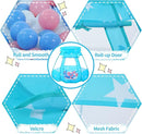 Baby Ball Pit for Toddler with 50 Balls, Kids Pop Up Play Tent for Girls, Princess Toys for Children Indoor & Outdoor Playhouse with Carry Bag (Bule: Pink/White/Babyblue, 109x90cm/50 Balls) by TinyTreasures Baby Boutique