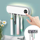 BlueBark UV Toothbrush Holders for Bathrooms, Air DryingHolder Smart Home Bathroom Accessories, Timer Function & 5 Toothbrush Slots, Toothbrush Holder Wall Mounted with Replaceable Slot by CozyNest Decor
