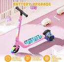 CBD Electric Scooter for Kids, 6 Mph Top Speed, Up to 5 Miles Range, 5.3" Solid Tires Wheel and Front Light, Kick Scooter Adjustable Height for Kids Age 6-12 by TinyTreasures Baby Boutique