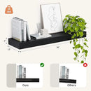 Heimlove 12" Deep Floating Shelves, 36 x 12 Inch Wall Mounted Long Floating Shelf with Invisible Brackets, for Home Decor, Bedroom, Kitchen, Living Room, Bathroom - 1 Pack, Black by CozyNest Decor