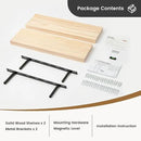 Fun Memories Farmhouse Floating Shelves - 8 Inch Deep Rustic Wood Wall Shelf - Premium Solid Pine Wood Storage Shelf for Kitchen Living Room Bedroom - 24" W x 8" D - Set of 2 - No Stain - Unfinished by CozyNest Decor
