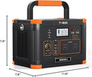 Portable Power Station 500W(Peak 1000W), 519Wh Outdoor Solar Generator Backup Battery Pack with 2 110V AC Outlets, 500W 10-Port Powerhouse for RV/Van Camping Fishing Climbing Road Trip Home Emergency by TinyTreasures Baby Boutique