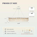 Rectangle K9 Crystal Chandelier,10 Lights Modern Rectangular Hanging Ceiling Pendant Light Fixture for Dining Room Kitchen Island,Polished Chrome Finish L47''xW10''xH10'' by CozyNest Decor